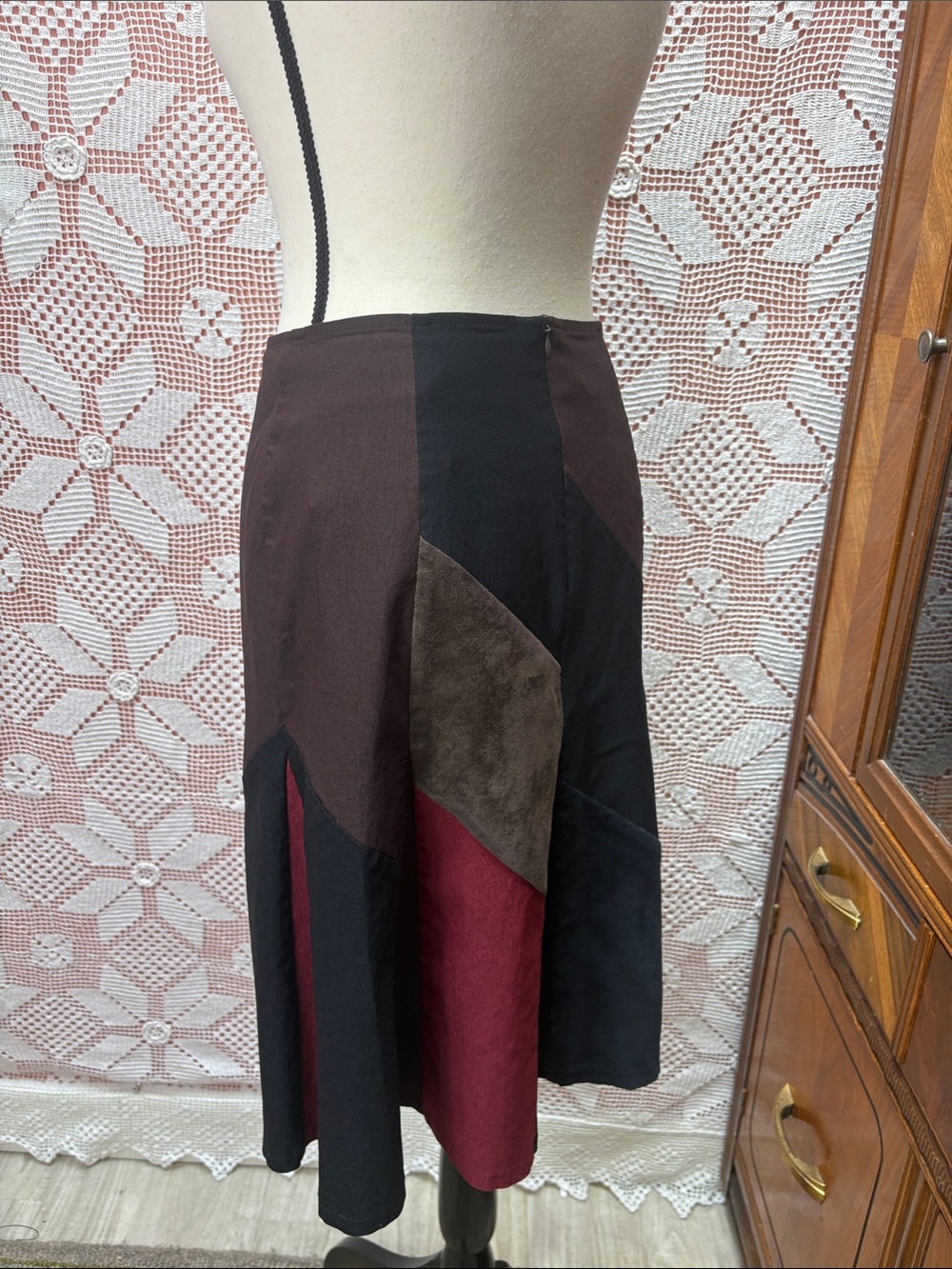 BLU Label Patchwork Midi Skirt — Size - Picture 3 of 10